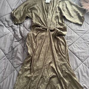 Elegant Zara Olive Green Dress